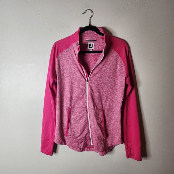 FootJoy Jackets & Blazers - Footjoy Women Golf Berry Pink Full-Zip Brushed Space Dye Mid Layer Jacket Size M